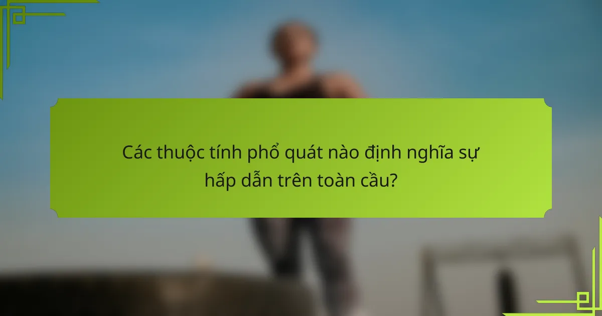 Các thuộc tính phổ quát nào định nghĩa sự hấp dẫn trên toàn cầu?